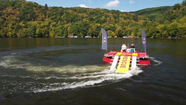 The platform on open water