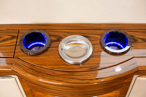 Cooled glass holders and ashtray